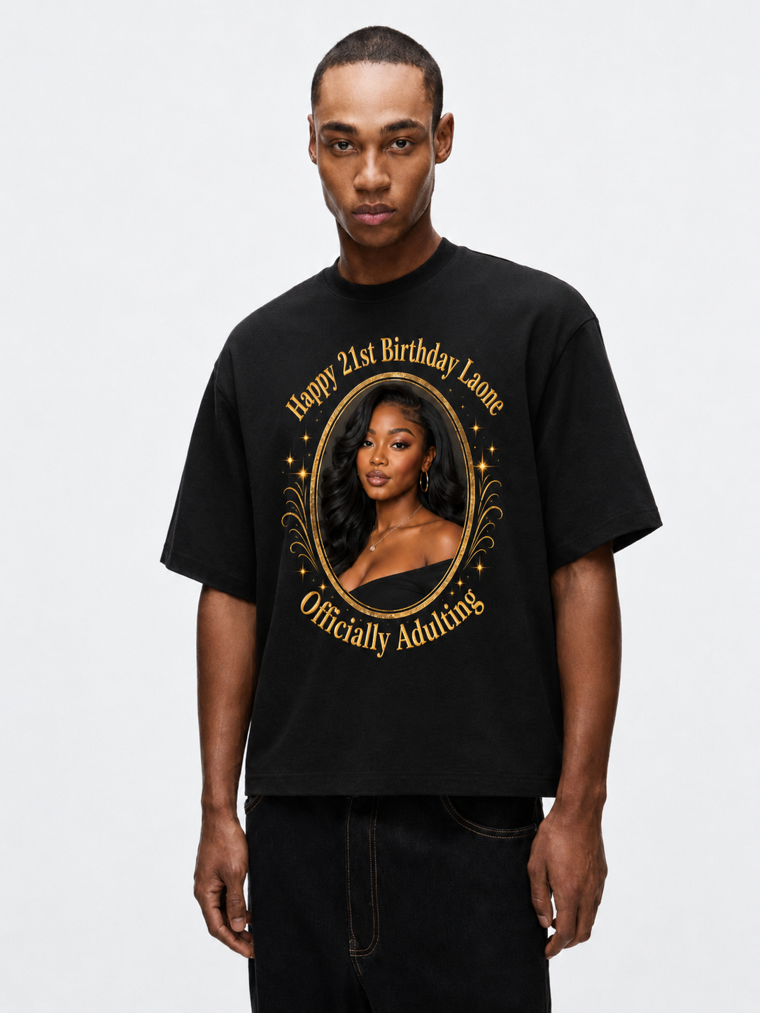 Custom printed celebration t-shirt